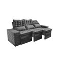 Ver imagem 7 de Sofá 3 Lugares Retrátil e Reclinável Cama inBox Senses 2,00m Velusoft Cinza