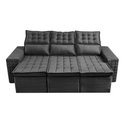 Ver imagem 5 de Sofá 3 Lugares Retrátil e Reclinável Cama inBox Senses 2,00m Velusoft Cinza