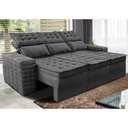 Ver imagem 1 de Sofá 3 Lugares Retrátil e Reclinável Cama inBox Senses 2,00m Velusoft Cinza