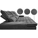 Ver imagem 4 de Sofá 3 Lugares Retrátil e Reclinável Cama inBox Senses 2,00m Velusoft Cinza