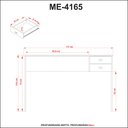 Ver imagem 4 de Mesa para Escritório 117cm com 2 Gavetas Me4165 Nogal Tecnomobili
