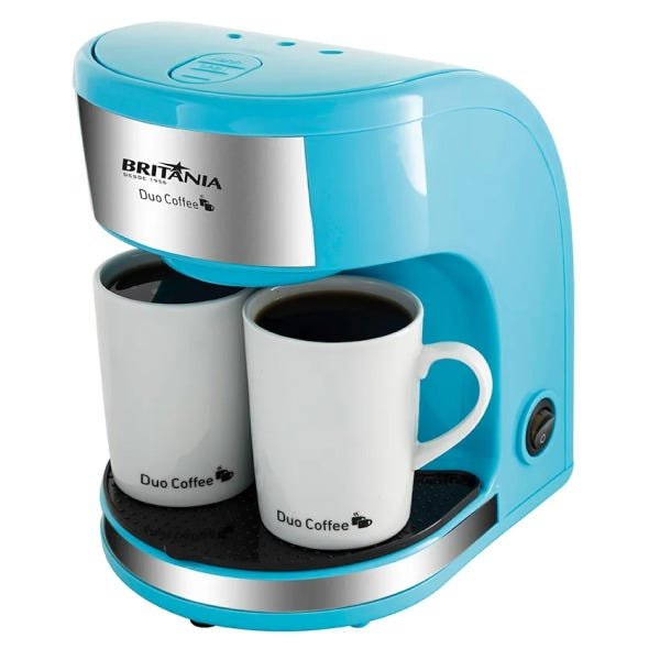 Cafeteira Britânia Duo Coffee Azul 220V Menor preço em Cafeteira Britânia Duo Coffee Azul 220V