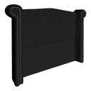 Ver imagem 2 de Conjunto Sienna Cabeceira e Recamier King 195 Cm Suede Preto - LM DECOR