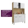 Armário de Cozinha Compacta 6 Portas 1 Gaveta Pan - Freijó Supremo - 6