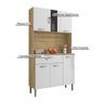 Armário de Cozinha Compacta 6 Portas 1 Gaveta Pan - Freijó Supremo - 5