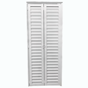 Ver imagem 1 de Porta de Alumínio Camarão Palheta com Trinco Lado Esquerdo 210x90cm Branco Allo Esquadrias