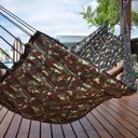 Ver imagem 4 de Rede de Dormir Descanso Nylon Garimpeira Camping Camuflada