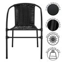 Ver imagem 4 de Jogo de Mesa 4 Cadeiras Happy Hour para Área Externa em Aço e Fibra Sintética Preto