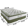 Conjunto Cama Box e Colchão Queen Molas Ensacadas Monte Carlo HR Visco Bambu Herval 158x198x72 cm - 4