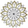 Mandala da prosperidade 65x65cm preto com prata - 1