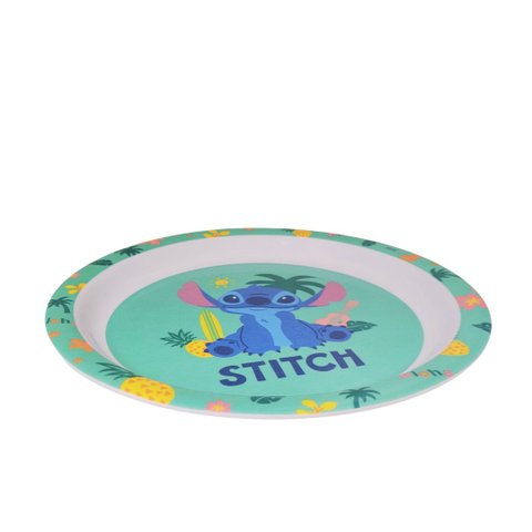 Prato Refeição Infantil Melamina 21cm Stitch Disney - Tuut