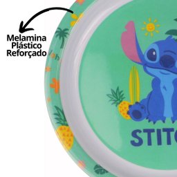 Prato Refeição Infantil Melamina 21cm Stitch Disney - Tuut - 3