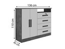 Ver imagem 4 de Cômoda Sapateira 4 Gavetas Branco Cronus 1.36 D'doro