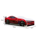 Ver imagem 4 de Conjunto Cama Carro Infantil Vermelho MDF com Colchão Quarto Menino Personagem Corrida Completo