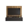 Painel Home Para TV Até 75 Polegadas Sala Marrom e Preto - 3