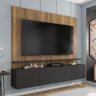 Painel Home Para TV Até 75 Polegadas Sala Marrom e Preto - 1