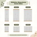 Ver imagem 7 de Quarto de Bebê Completo com Berço Americano 3 em 1/Guarda-Roupa/Cômoda Flor Multimóveis MP4941