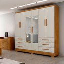 Ver imagem 1 de Guarda-roupa Encant com Espelho 6 Portas e 6 Gavetas