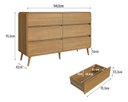 Ver imagem 7 de Cômoda 6 Gavetas Linha Curve 144cm Carvalho Xingu- Completa Móveis