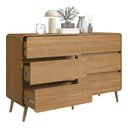 Ver imagem 4 de Cômoda 6 Gavetas Linha Curve 144cm Carvalho Xingu- Completa Móveis