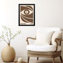 Ver imagem 2 de Quadro Bauhaus Poster Marrom - Bauhaus Eye 24x18cm:moldura Branca