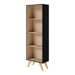 Estante de Livros Tag com 4 Prateleiras Preto Fosco Taurani Nobre Colibri Moveis - 6