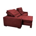 Ver imagem 7 de Sofá Retrátil e Reclinável 2,72m Molas Ensacadas Cama inBox Catar Velusoft Vermelho