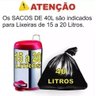 Saco De Lixo 40 Litros Preto 100Un Resistente - 2