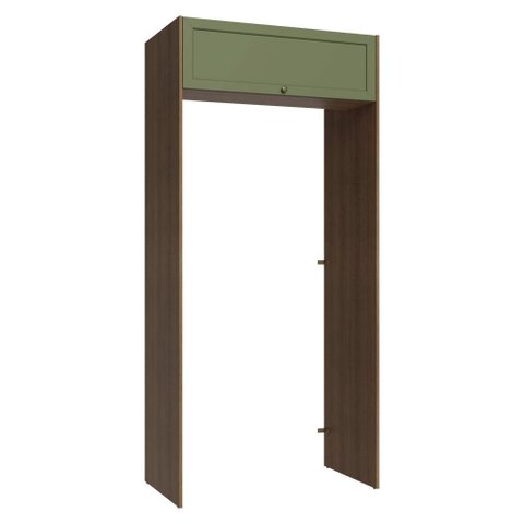 Porta-geladeira 103 Cm 1 Porta Basculante Rustic/verde Vik Madesa