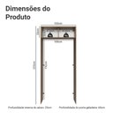 Ver imagem 2 de Porta-geladeira 103 Cm 1 Porta Basculante Rustic/verde Vik Madesa