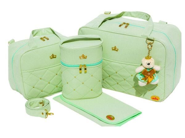 Mochila Bebe Maternidade Menina p/ Mamae Kit com Trocador em