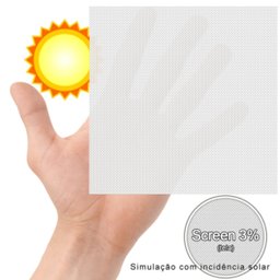Cortina Persiana Rolo Tela Solar 3% L=1,60m X A=1,60m | Atlas - Branca - 3