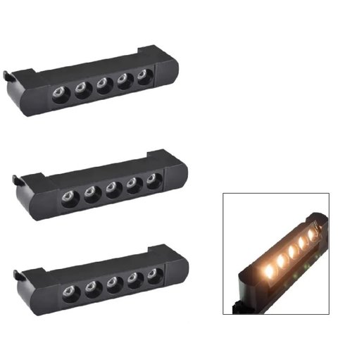 Kit 3 Luminária Led Pontual Linear 10w 3000k para Trilho Preto Bivolt