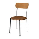 Ver imagem 5 de Kit 6 Cadeiras de Jantar Renata Encosto Verniz e Assento Camel Ferro Preto - Pallazio