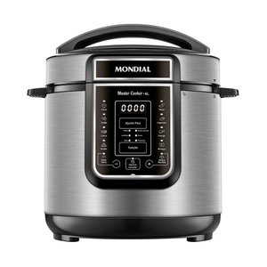 Panela de Pressão Elétrica Digital Mondial Master Cooker Pe-60-6l-i Preta/inox - 220v