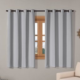 Cortina Oxford Tecido 2,80x1,60 Sala Quarto Escritório Cinza - 1