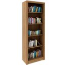 Ver imagem 1 de Estante Armário Alta Livreiro Multiuso Office 5 Prateleiras Amêndoa