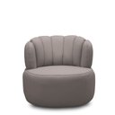 Ver imagem 3 de Conjunto Sala de estar Decorativo Mariele Poltrona Base Giratória em Aço com Puff Couro Avelã G88 -
