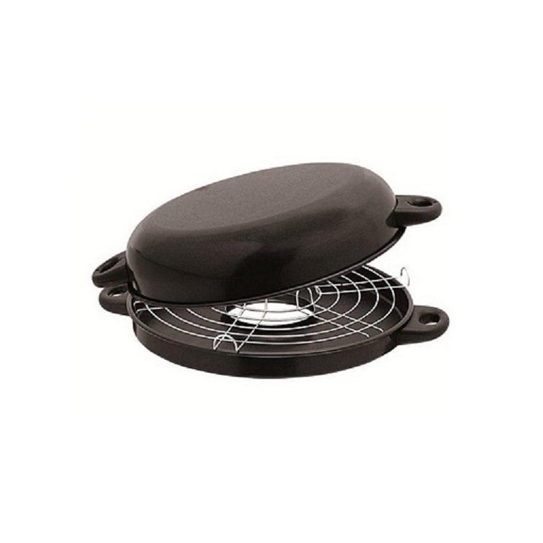 Churrasqueira para Fogão Prestige Grill 30cm Antiaderente Preta Churrasqueira para Fogão Prestige Grill 30cm Antiaderente Preta