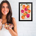 Ver imagem 1 de Quadro Decorativo Elegante para Cozinha - Laranja 24x18cm - com Vidro:moldura Branca