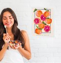 Ver imagem 2 de Quadro Decorativo Elegante para Cozinha - Laranja 24x18cm - com Vidro:moldura Branca