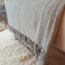 Ver imagem 4 de Manta Decorativa Sofá Grande Algodão Cinza Cru 2,20x2,60