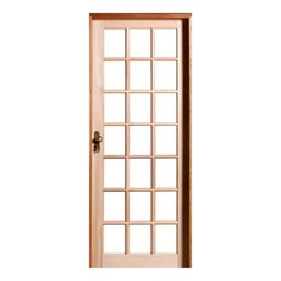 Porta de Madeira Vidro Eucalipto 2,10x82 Cx14 Frainer - 1