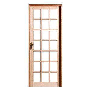 Porta de Madeira Vidro Eucalipto 2,10x82 Cx14 Frainer