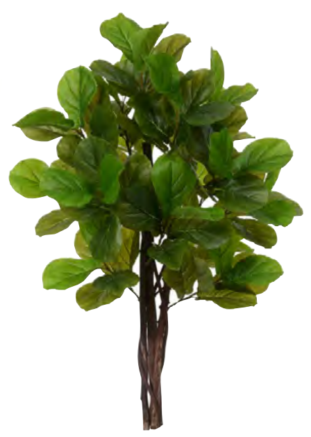 Planta Árvore Artificial Ficus Lyrata Real Toque X78 Verde 1,3m - 1