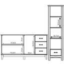 Ver imagem 6 de Buffet Aparador 156 cm e Cristaleira 1 Porta de Vidro Bella Carvalho Fosco