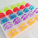 Ver imagem 4 de Kit 10 Caixa Organizador Box Estojo Plástico com 25 Bobinas Altas Coloridas Para Maquina de Costura 