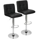 Ver imagem 1 de Conjunto 2 Banquetas Confort Gomos Estofada Giratória C/ Regulagem Preto Preto