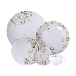 Aparelho de Jantar Porcelana Decorada 20 Peças Magnólia Tramontina 96589/034 - 1