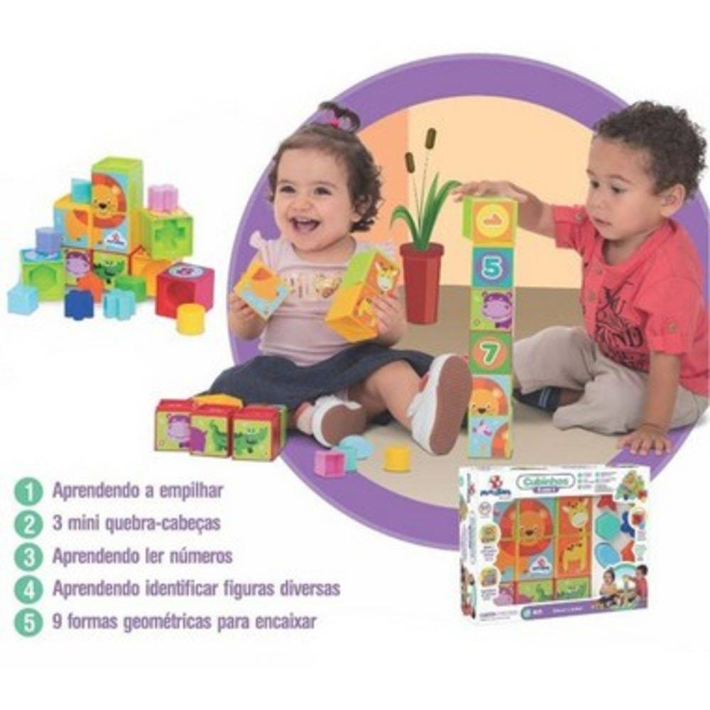 Brinquedo Educativo Cubo Didático 5 em 1 + 18 Meses - Mercotoys - 4